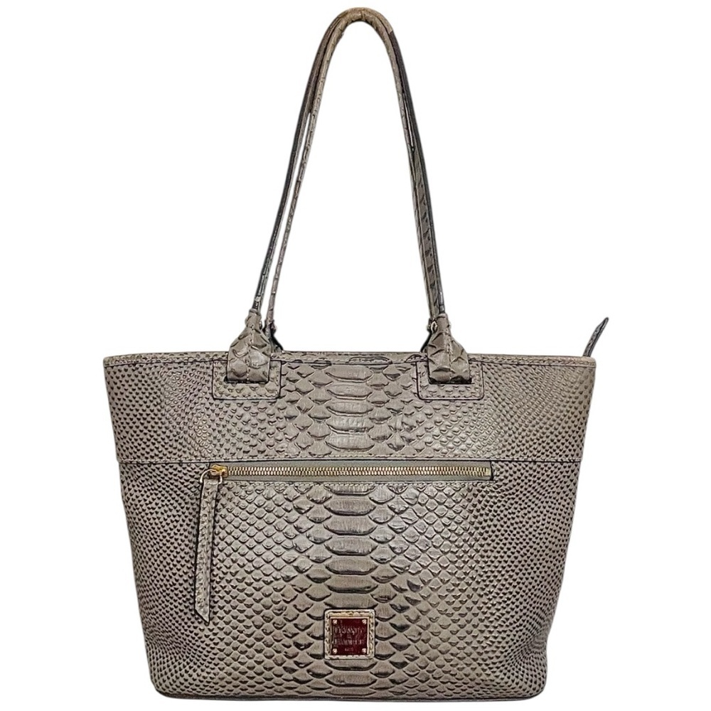 Dooney & Bourke Gray Python Embossed Tote Bag - image 2